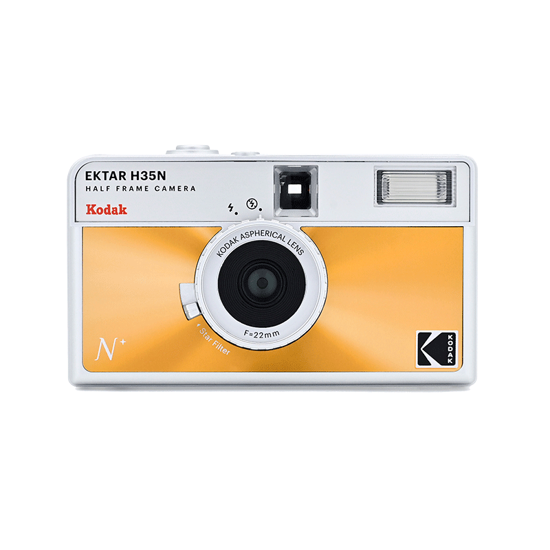 KODAK MACCHINA FOTOGRAFICA EKTAR H35N HALF FRAME ARANCIONE SMALTATA
