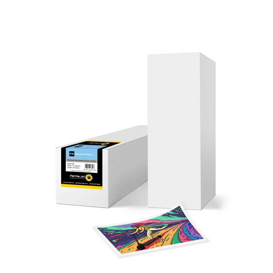 PERMAJET P30 SMOOTH ART MATT 210 GSM 36" ROLL 30 MTR