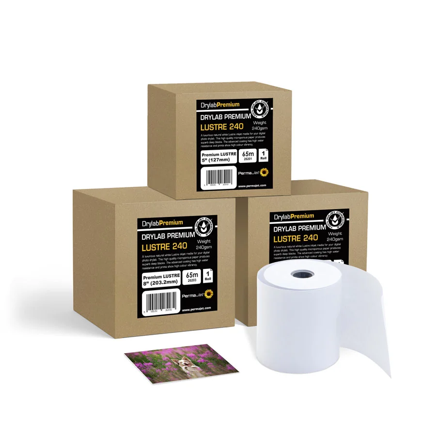 PERMAJET P71 PREMIUM LUSTRE  DRYLAB ROLL - 240 GSM A4 65 MTR