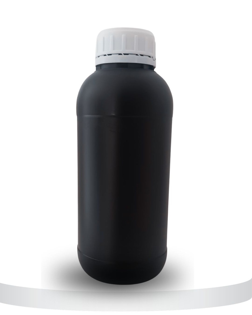 ARS-IMAGO BLACK BOTTLE HDPE 1 LT. + WHITE SCREW CAP