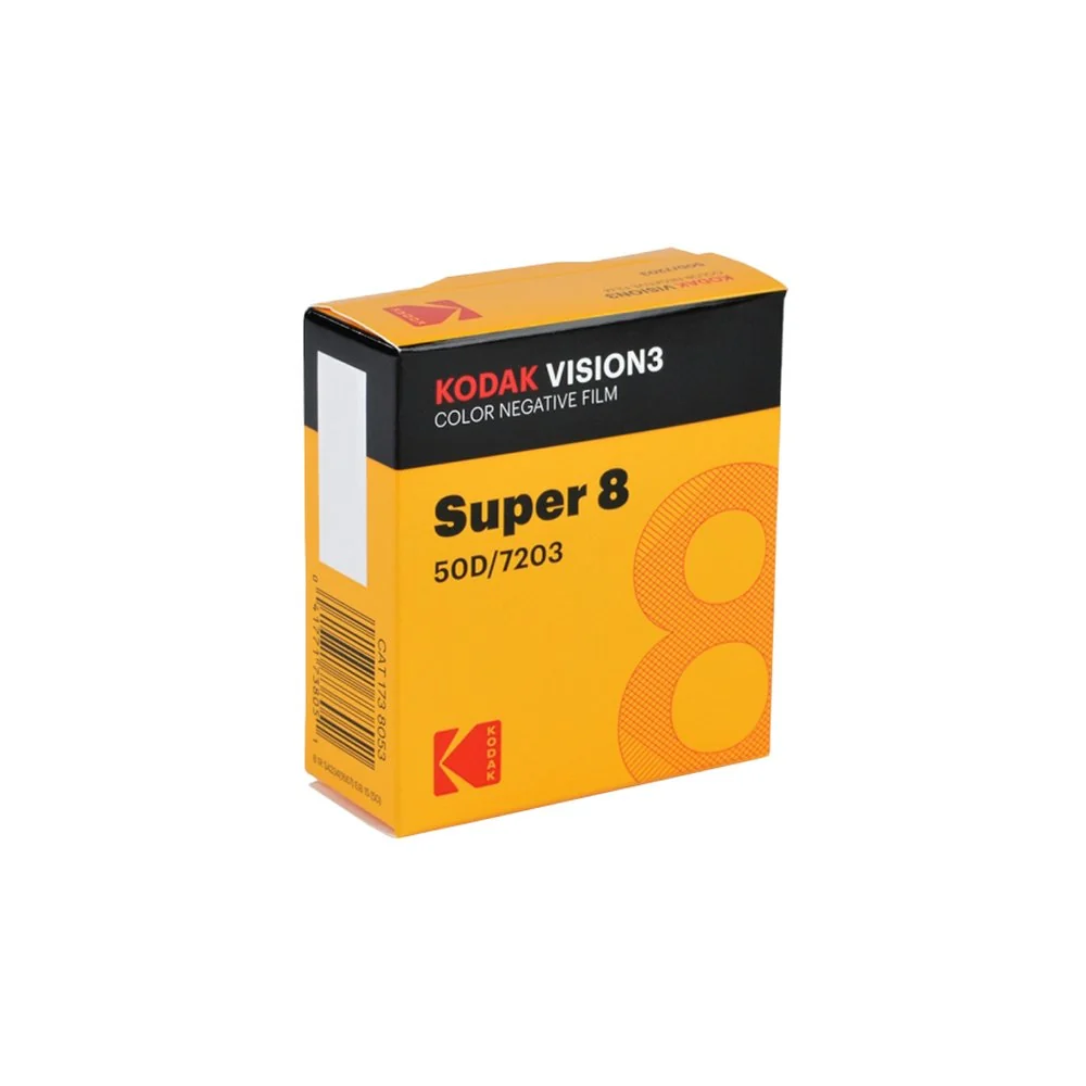 KODAK FILM VISION 3 50D COLOR NEGATIVE FILM 7203 50 PIEDI SUPER 8 CARTRIDGE 