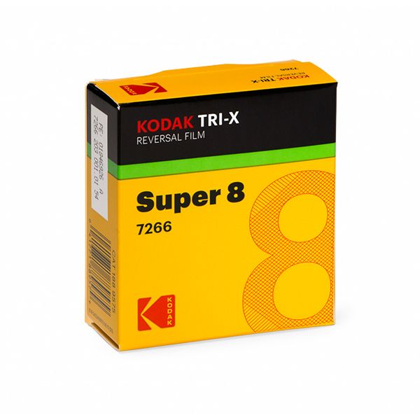 KODAK PELLICOLA TRI-X REVERSAL FILM 7266/SP 464  50 PIEDI SUPER 8 CARTRIDGE 