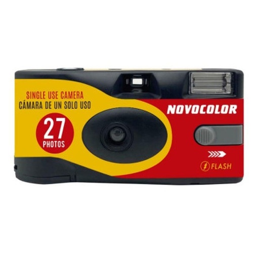 [2420001] NOVOCOLOR SINGLE USE CAMERA WITH FLASH 27 EXP 400 ISO REC