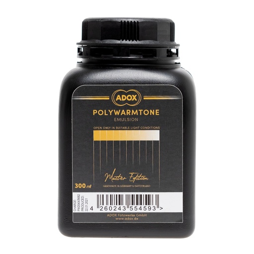 [67036] ADOX POLYWARMTONE LIQUID PHOTOGRAPHIC EMULSION - GRADATION: NORMAL (3) 300 ML CONC.