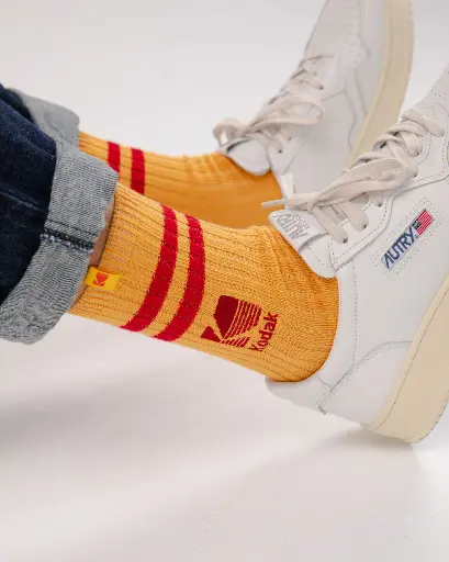 [3477_41-45] KODAK SOCKS YELLOW 41-45