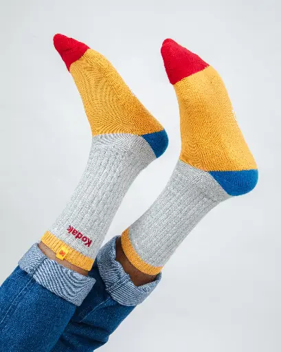 [3935_41-45] KODAK SOCKS BLOCK RIBBED 41-45