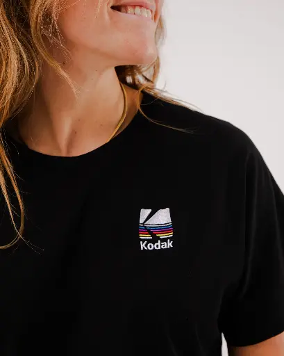 [3412_M] KODAK T-SHIRT COLOR OVERSIZE TEE BLACK M