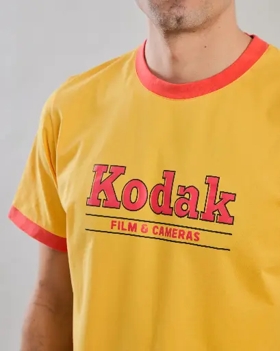 [4350_XL] KODAK T-SHIRT RETRO FILM YELLOW XL