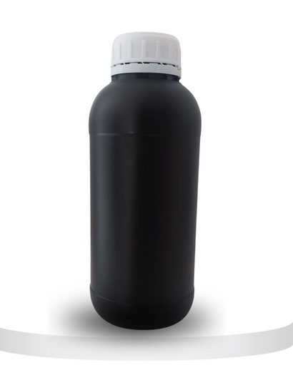 [DR2007] ARS-IMAGO BLACK BOTTLE HDPE 1 LT. + WHITE SCREW CAP