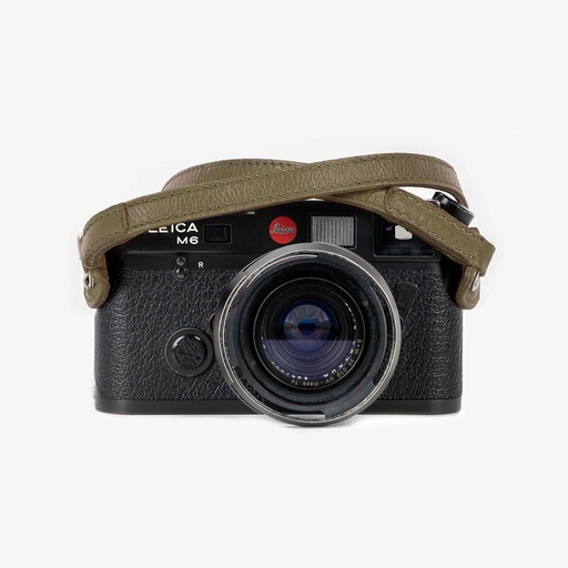 [ROM103L95] BRONKEY ROMA #103 - OLIVE GREEN CAMERA STRAP 95 CM