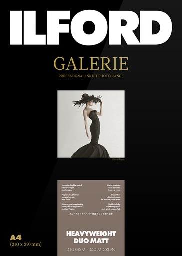 [GA6910102152] ILFORD GALERIE HEAVYWEIGHT DUO MATT 310GSM (2005358) 4X6"-102MMX152MM 50 SHEETS