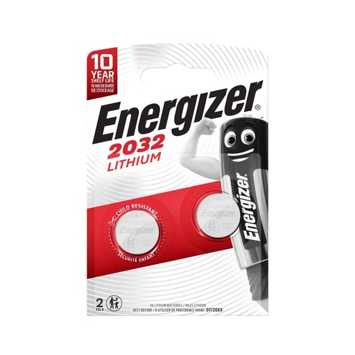 [1215034] ENERGIZER CR2032 LITHIUM 3.0 V B2